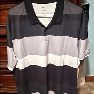 Mens Extra large white,gray, and black Nike Dri Fit golf polo!